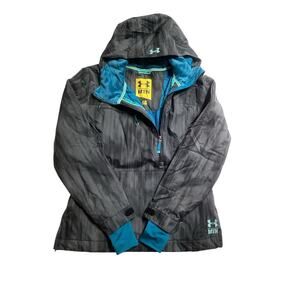 Under armour mtn down asymetrical 3/4 zip snowboard jacket unisex L